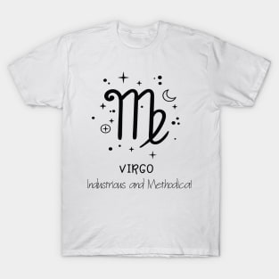 Virgo Personality Black Text T-Shirt